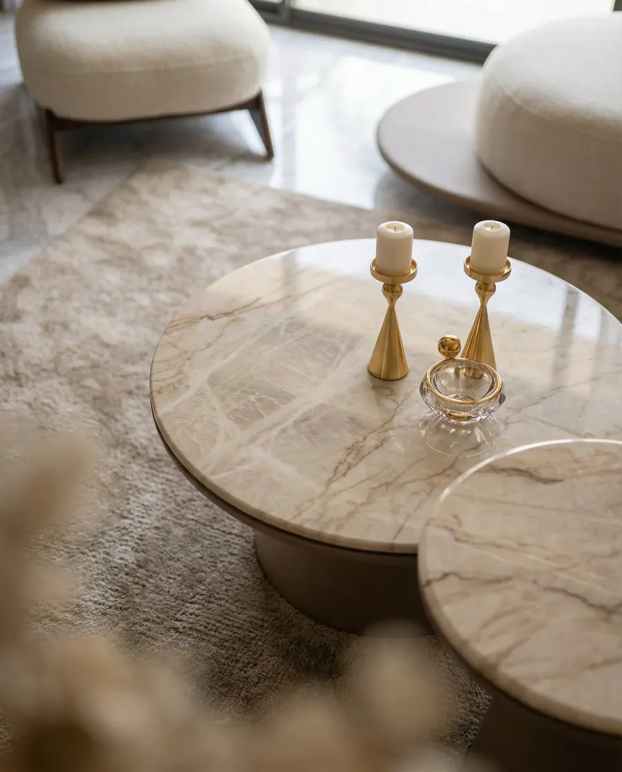 Marble coffee table